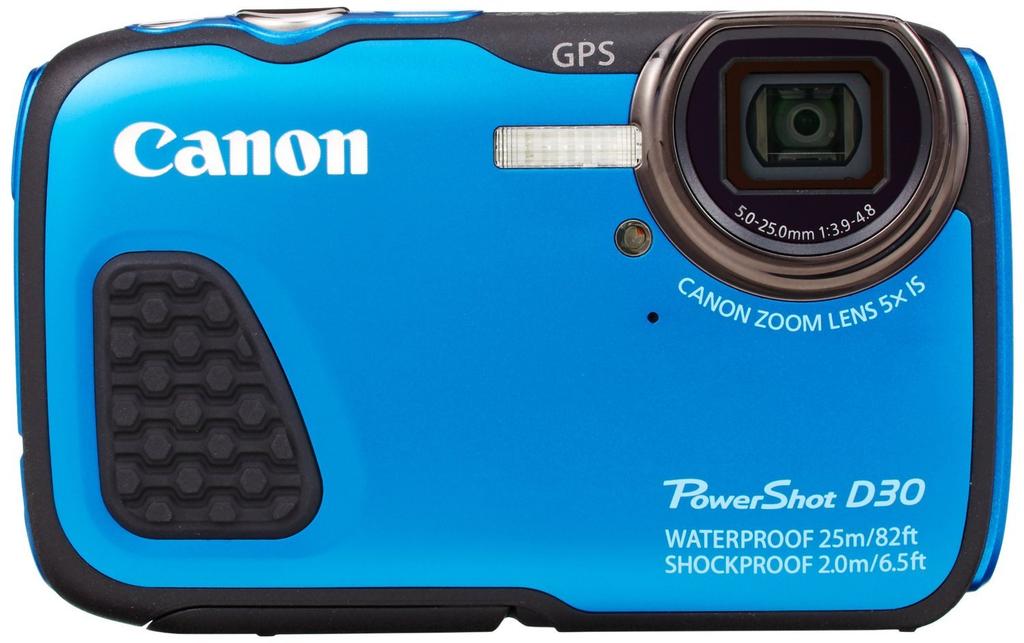 Canon PowerShot D30 Digital Camera, 5x Optical Zoom, Blue, PSD30