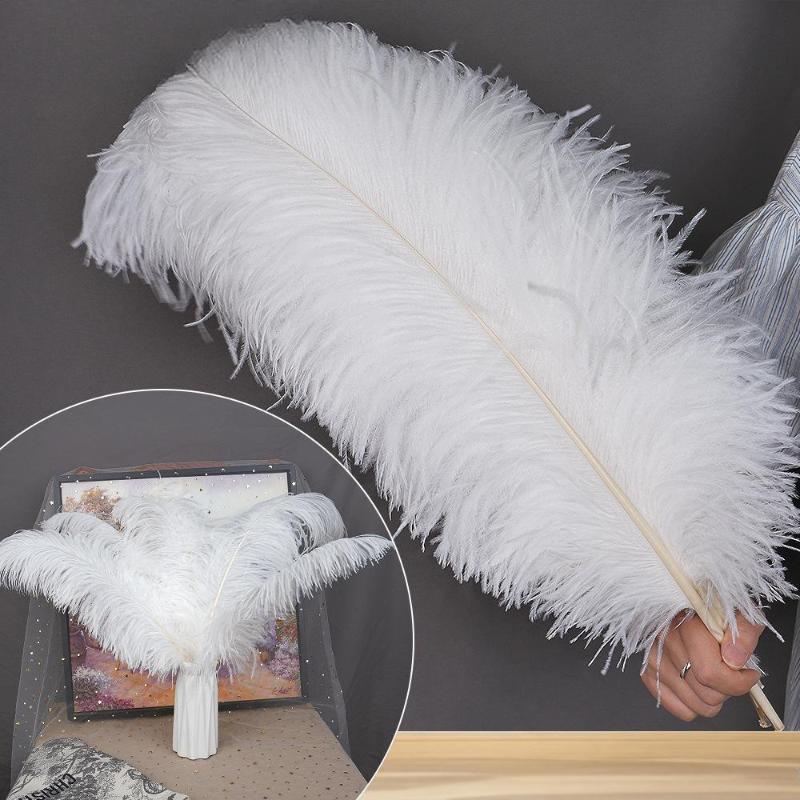 25-30cm Natural Ostrich Feathers Soft Decorative Plume for DIY Wedding Bouquet Ornament