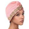 Indian Women Chemo Cap Muslim Diamonds Hijab Pleated Turban Wrap Headscarf Beanies Hair Loss Bonnet Hat Femme Turbante Mujer New
