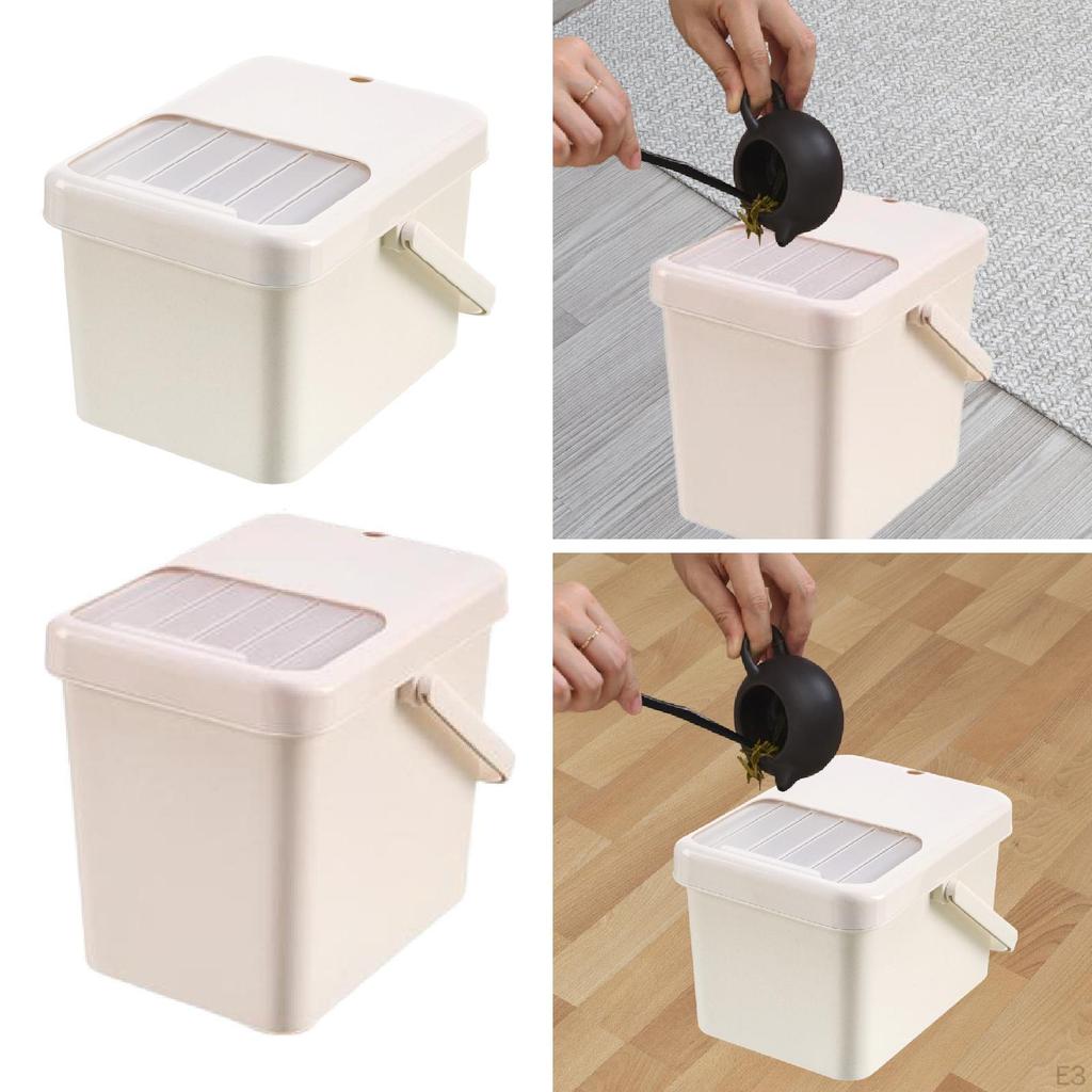 Tea Dregs Drainage Bucket Dustbin Container with Lid Home Office for Ceremony Table Accessories