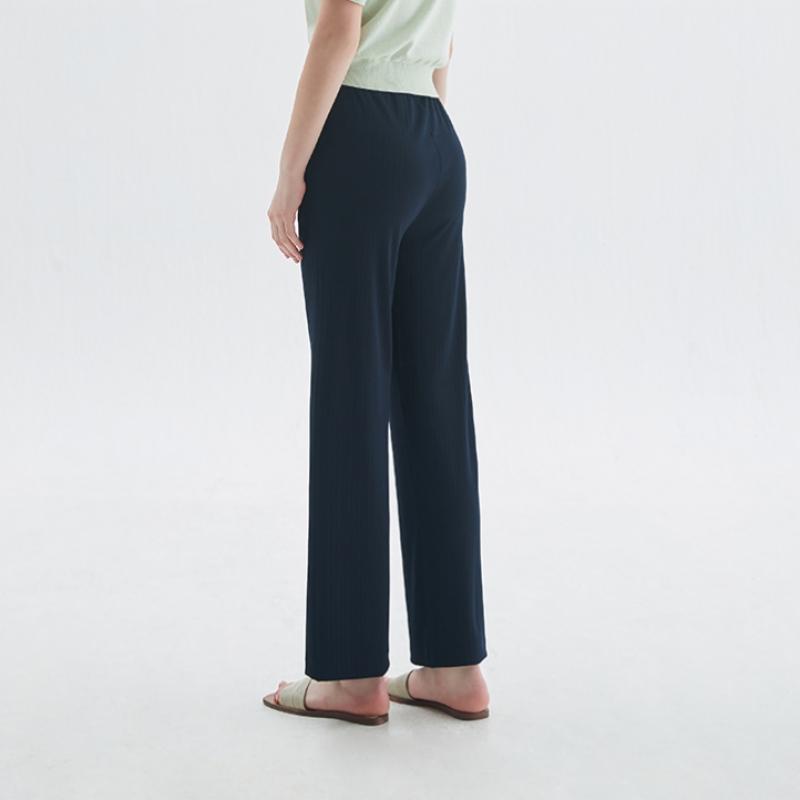 Baiyu Women Cool Pleats Easy Pants Pwgs Set