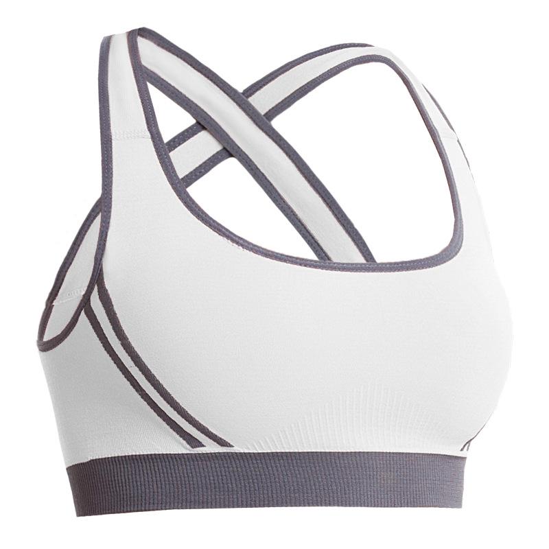 Shockproof Wirefree Cross Back Sports Bra for Running & Yoga