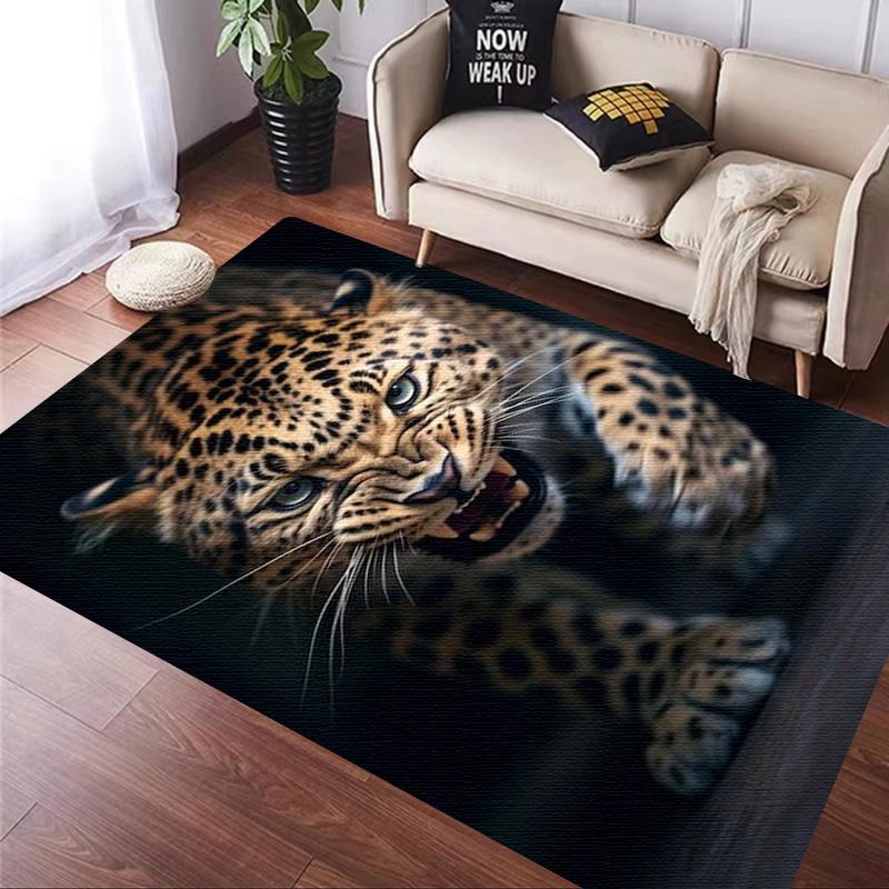 Rose leopard print carpet African cheetah room decoration Large Area Rugs Living Sofa Doormat Non Slip Hallway Balcony Floor Mat