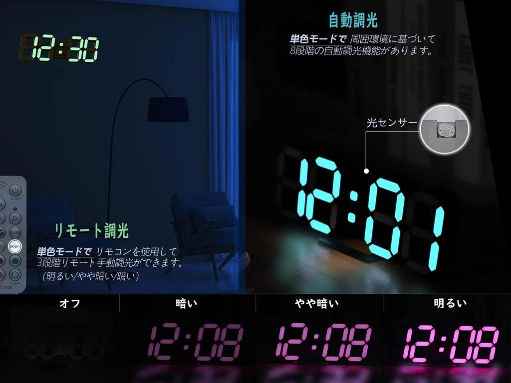 KOSUMOSU ACD-215C RGB LED Wall Clock 15in
