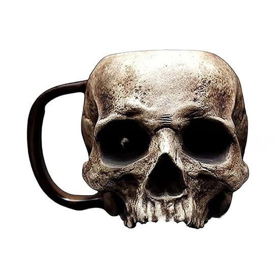 Hrnek Lebka Nerezová Ocel Lidská Lebka Hrnček na Kávu Strašidelný Zombie Pivní Krýgl Korbel Čajový Šálek Halloweenská Hororová Tematická Párty Dárek pro Muže