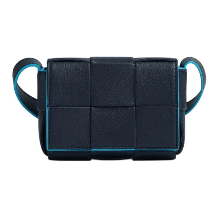 

Bottega Veneta Cassette Woven Design Adjustable Shoulder Strap Calfskin Shoulder Bag Men Shoulder Bag Dark-Blue 710139V1Q718834 Shopping Bag Set(Basic Set+Shopping Bag)