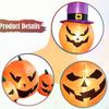 Halloween Stacked Pumpkins Inflatable Props with Witch Hat for Outside Party