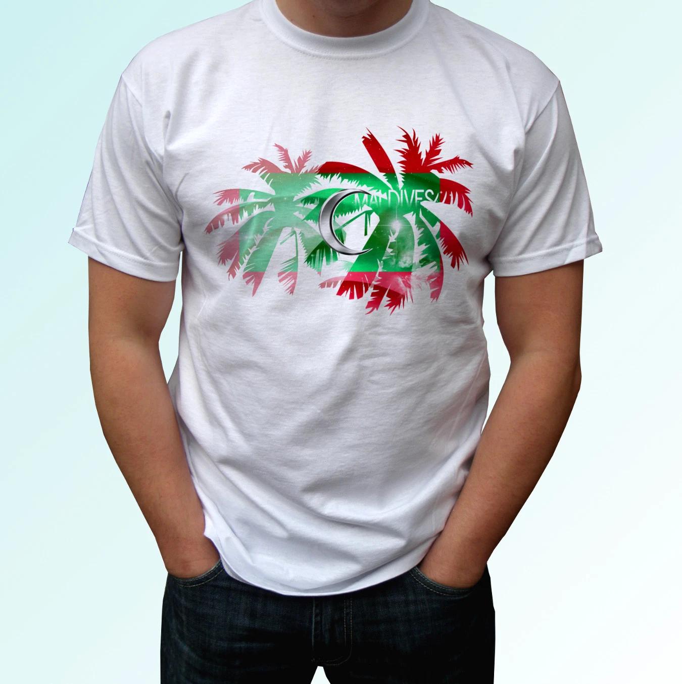 

Maldives Palm flag - white kids boys T-Shirt holiday top design s s kids baby size 100