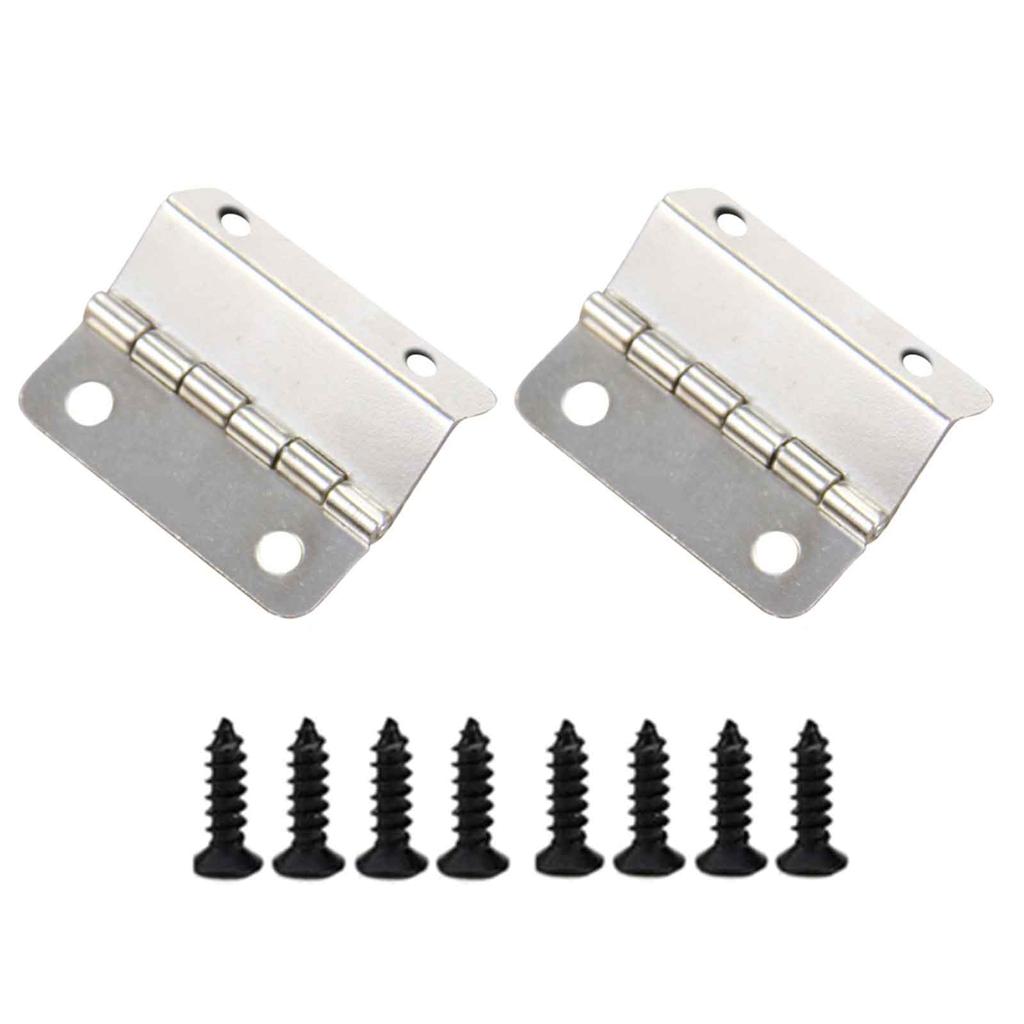 2Pcs Cabinet Door Hinge Luggage Jewelry Wood Boxes Antique Hinges Three-Folding Hinges Home Furniture Decors Hardware