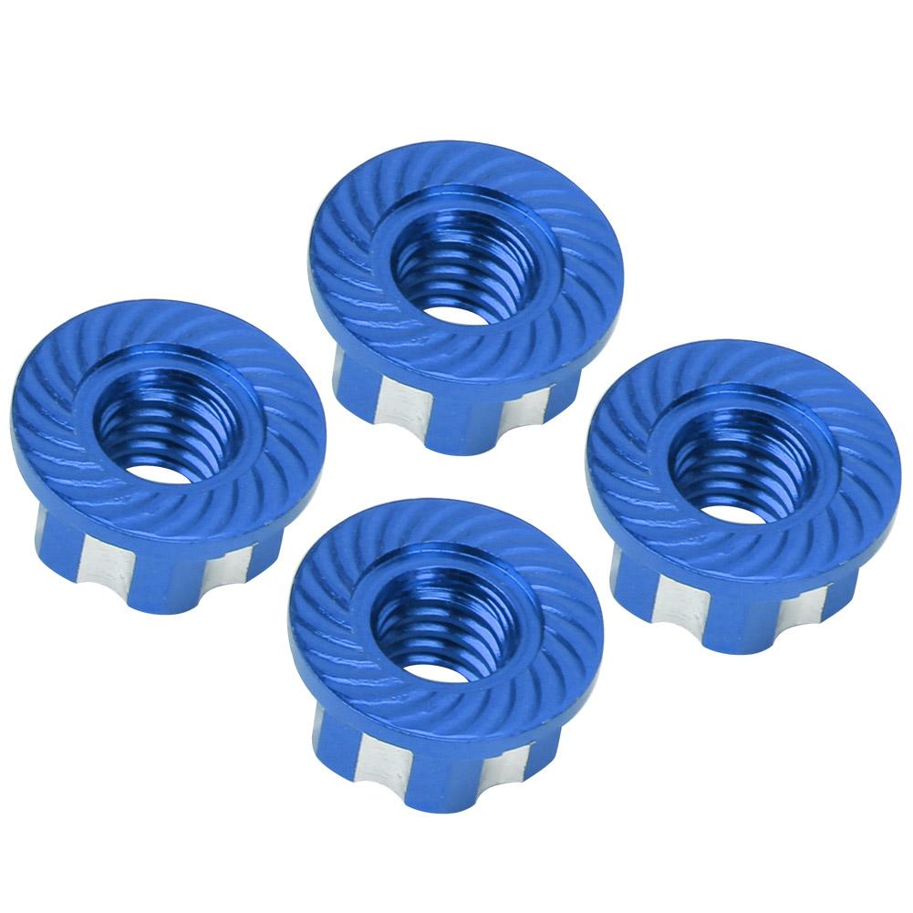 

4pcs M4 Carving Hexagonal Nuts Aluminum Alloy Fit for HSP Sakura D3 D4 1 10 RC Car темно-синий
