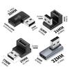 USB C 90 Derece Yan Açılı Konnektörler Hızlı Şarj Kablosu Adaptörü Dar Alanlar İçin Güvenli Seyahat Dostu