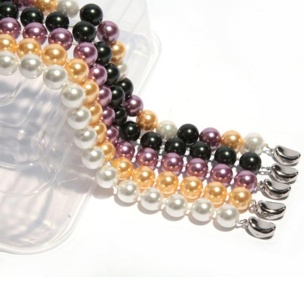 8 10 12 مللي متر الجولة الطبيعية شل اللؤلؤ قلادة تاهيتي الأخضر الأبيض الأرجواني الذهب اللون متعدد الألوان طوق سلسلة الإناث الأمهات الهدايا