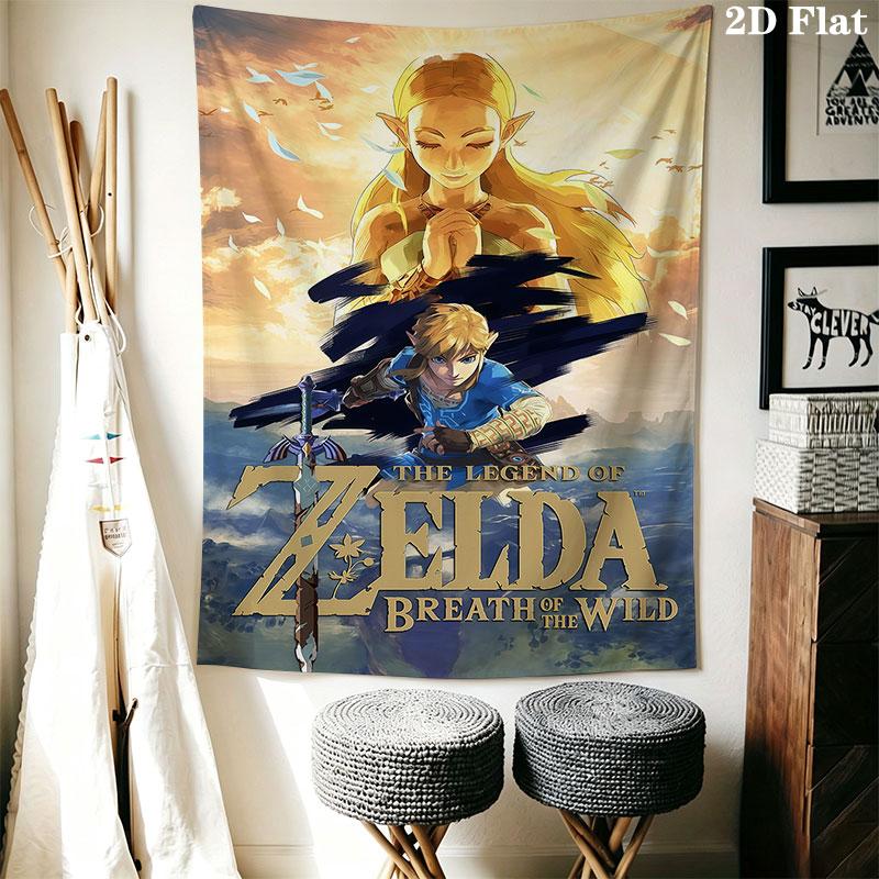 Legend of Zelda Wall Hanging Printed Fabric Blanket Decorative Tapestries for Bedroom Living Room Home Decor