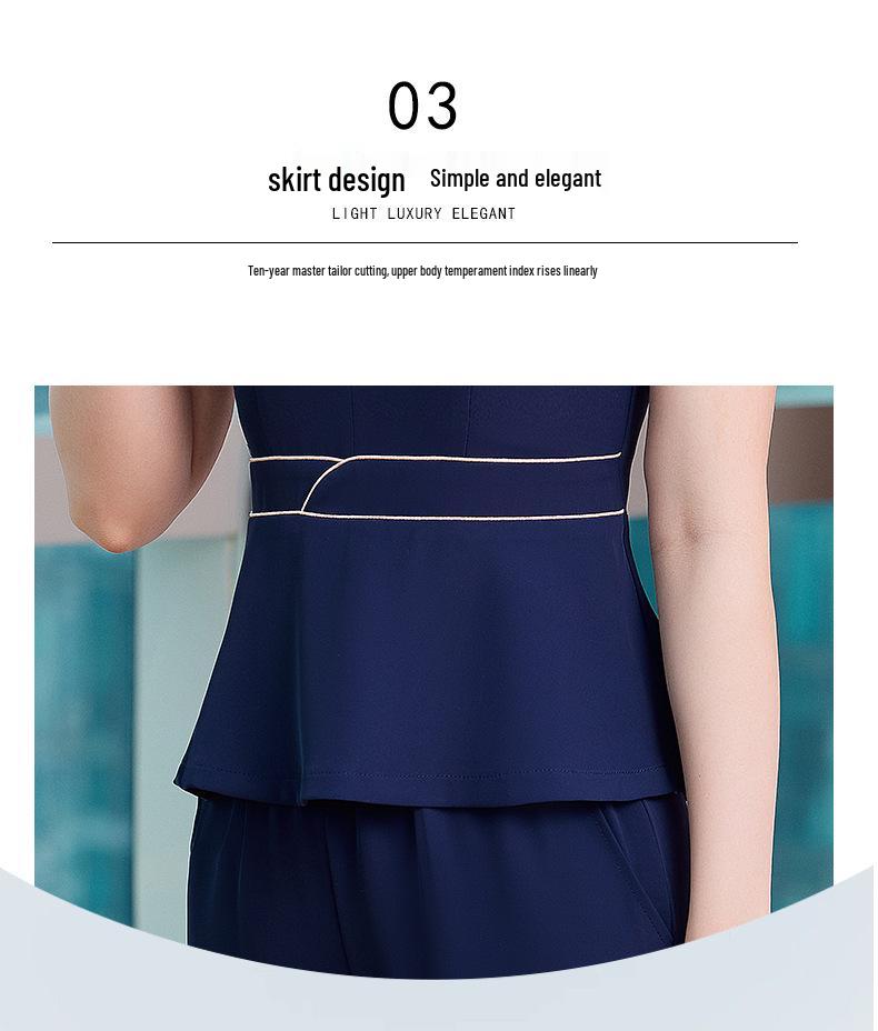 Damen High-End Spa & Postpartale Erholung Arbeitskleidungsset: Elegante Kosmetikerin- & Massageuniform