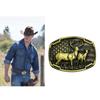 Western Style Cowboy Elk Shape Belt Buckle Metal Gold/Silver Color Rock Belt Link Buckle Unisex Belt Buckle DIY Supplies