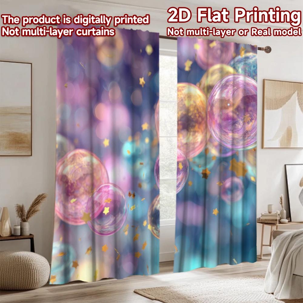 2D flat Photography Backdrop Popular Background cloth Colorful Floating Bubbles 100% Polyester Birthday Party for Suitable