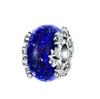 Copper Metal Blue Series Moon Plane Space Series Glass Bead Components Clip Charm Bead Component Compatible With Authentic Original Bracelet High