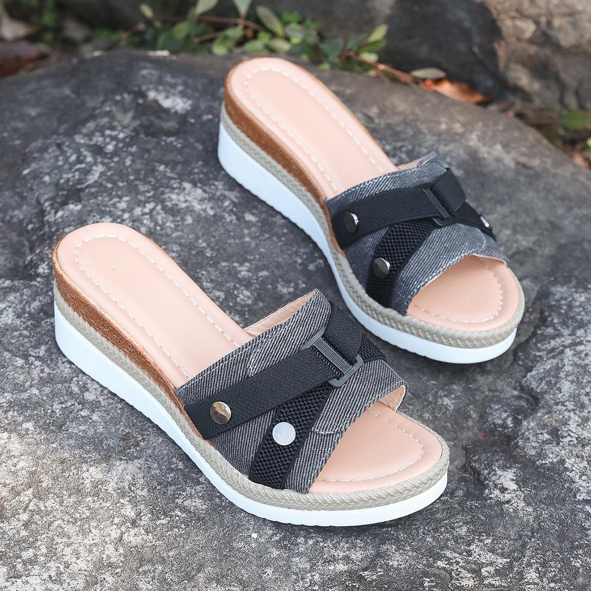 22 new sandals bow hemp rope bottom light casual fish mouth thick bottom cool 36