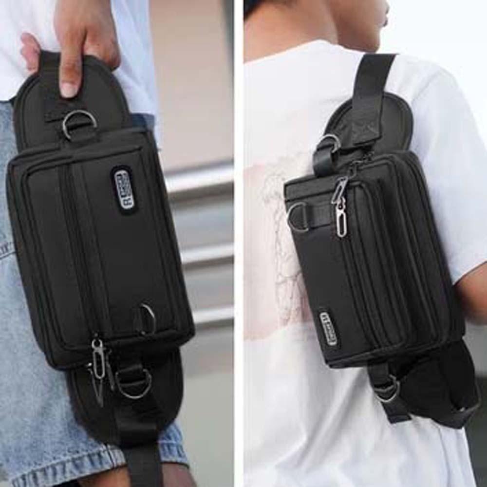 Lightweight Men Waist Bag Large Capacity Fanny Pack Japanese Fashion Men Chest Bag  Fitness