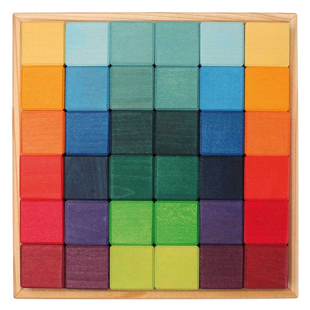 Grimms Rainbow Cubes, Small, 36 pieces (GM43110) [For ages 1 and up]
