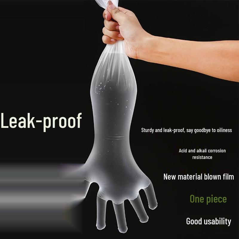 Disposable 60cm Long CPE Non-Slip Wear-Resistant Food Grade Kitchen Gloves
