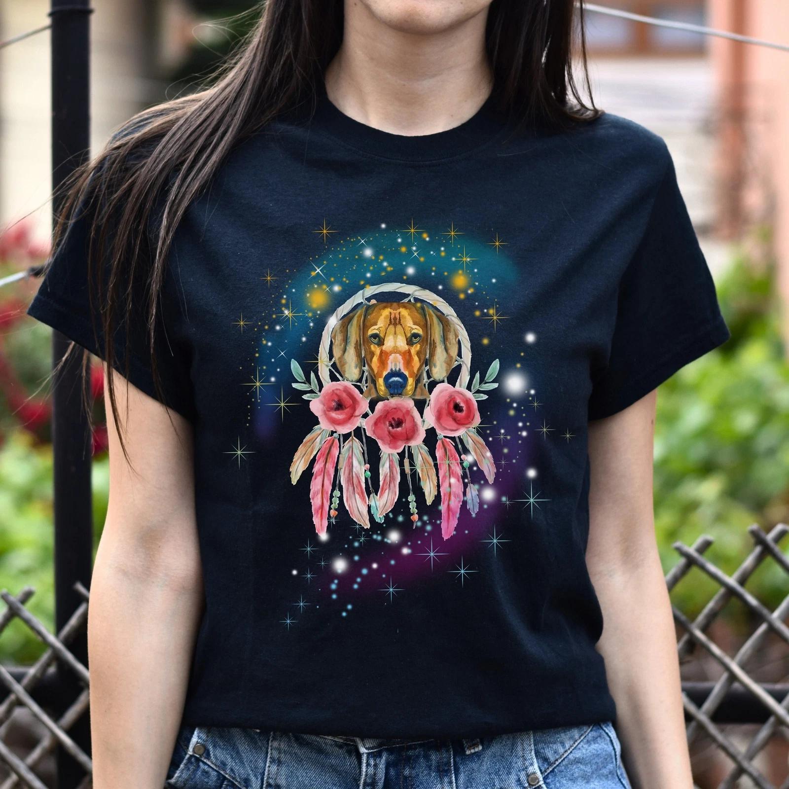 Dreamcatcher dog Unisex t-shirt gift Dream catcher tee black navy dark heather 4XL