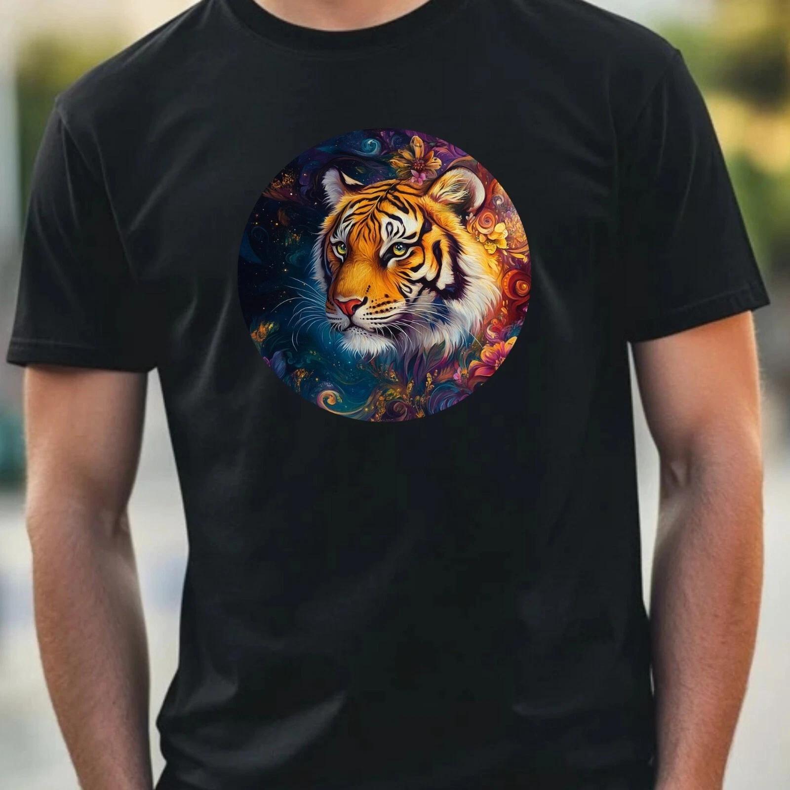 T-Shirt Herren Tiger Portrait Motiv Baumwolle Größe XS bis 5XL XXL
