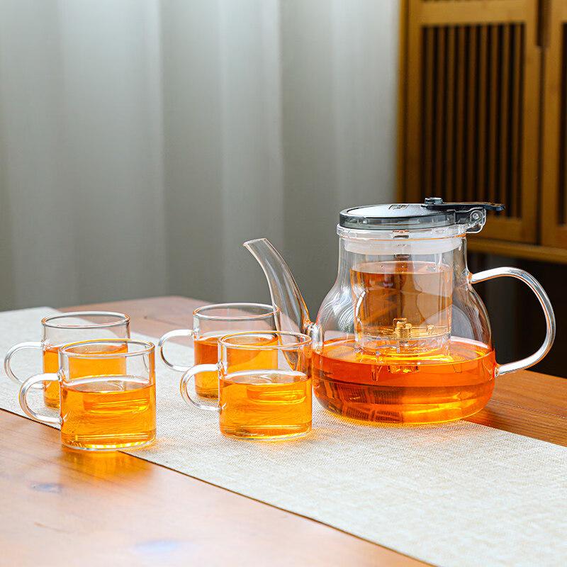 ZISIZ Heat-Resistant Glass Tea Pot