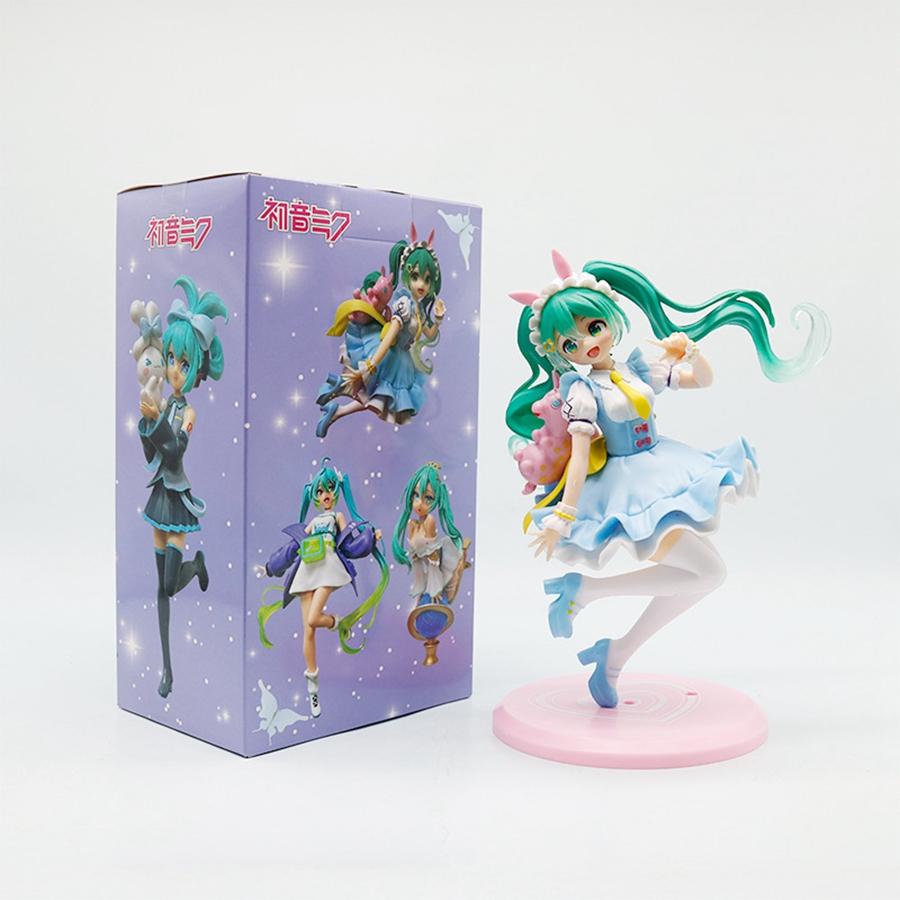20cm/7.87in Hatsune Miku Anime Figurka Kawaii Pohádky Miku Akční Figurka Lízátková Dívka Figurka PVC Sběratelský Model Panenka Hračka