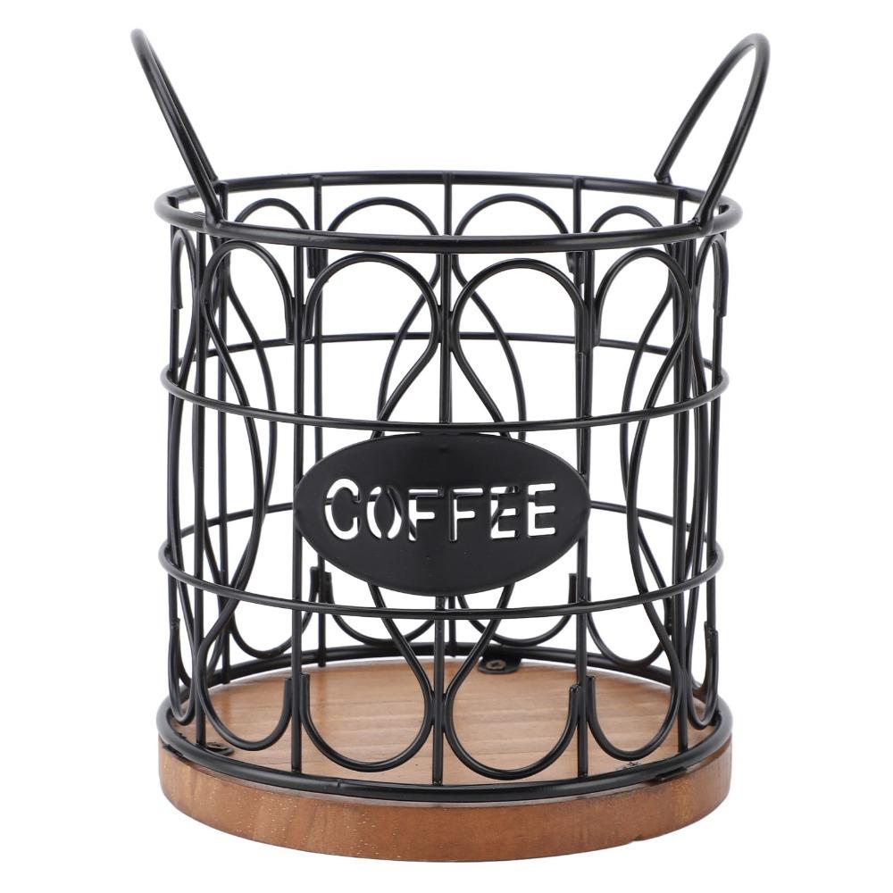 Metal Coffee Capsule Holder Large Capacity Wire Coffee Pod Basket Coffee Pod Basket Cafe чёрный