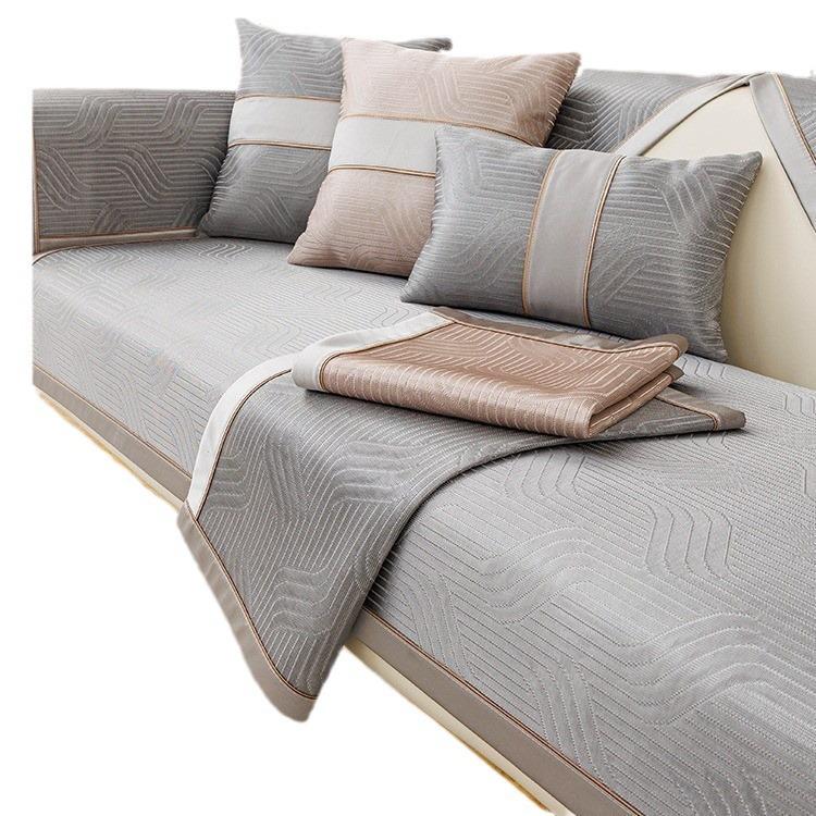 Cool Ice Silk Sofa Cushion Summer Summer Mat Cool Pad Sofa Cover Summer Anti-Slip Cover Cloth Cushion