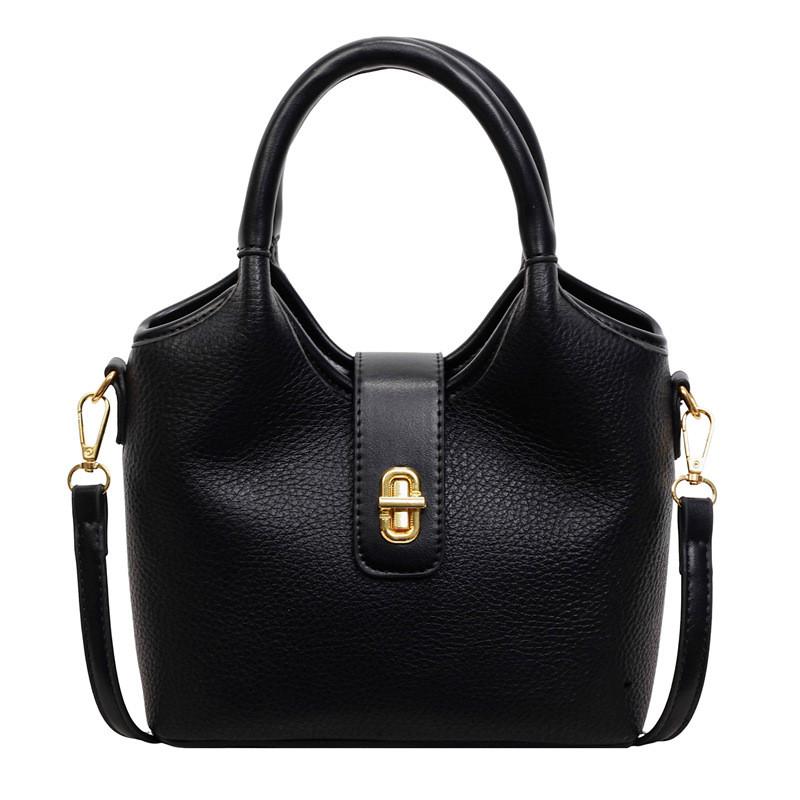 

Classic Pu Water Bucket Bag With Zipper Closure For Daily Use And Urban Style чёрный