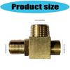 Copper 3 Port Threaded Tube Connector Air Compressor Check Valves with Unloader Function for Air Pumps Pressure Regulation