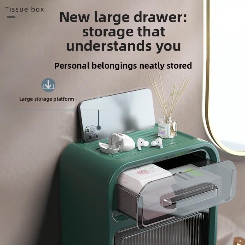 Toilet Paper Box - Paperless Toilet Paper Box - Tissue Box - Toilet Paper Holder - Wall-mounted Toilet Paper Rack