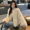 Imitation Rex rabbit fur integrated coat women's autumn and winter furry feeling rich daughter fur fur
