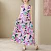Sleeveless Plus Size Cotton Vintage Floral New In Dresses for Women Casual Loose Long Summer Dress