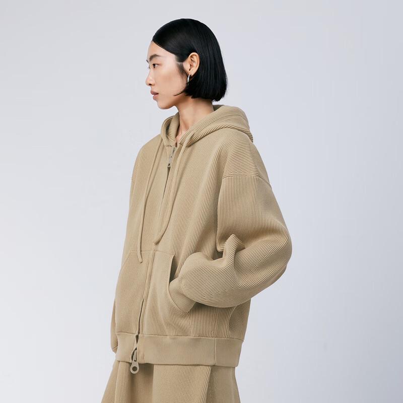 JNBY 2024 Spring Loose Hooded Knit Sweater