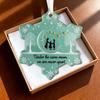 Yousheng Sea Glass Art Friendship Ornament Snowflake/Shell Shaped Christmas Tree Hanging Ornaments Handmade Sea Glass Art Friendship Keepsake for Best