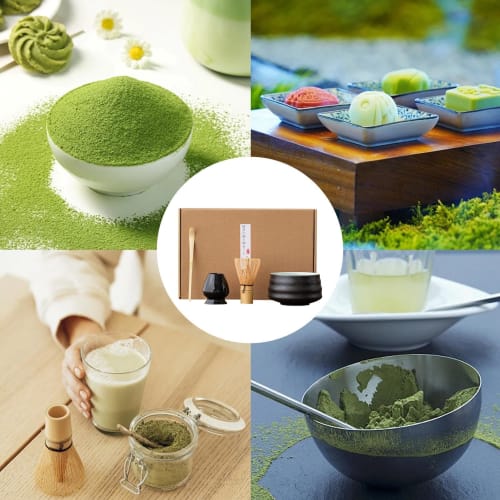 Japanese Tea Set, Matcha Whisk Set, Japanese Matcha Whisk, Matcha Kit Set, Japanese Tea Set, Matcha Whisk Set, 4-Piece Traditional Japanese Tea Access