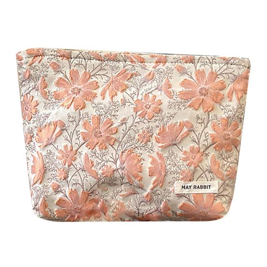 Estetyczna kosmetyczka w kwiaty kosmetyczka duża pojemność zapięcie na suwak wodoodporna damska kosmetyczka podróżna organizer na makijaż