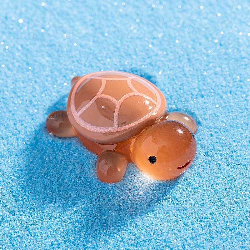 1Pcs Luminous Turtle Fairy Garden Micro Landscape Ornament Glowing In Dark Miniature Diy Flower Potted Decor