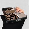 Leopardenmuster Herzform Muster Glas Handyhülle geeignet für Samsung Galaxy S26 S25 S24 S22 S21 S20 FE/Ultra/Plus Sturzfest