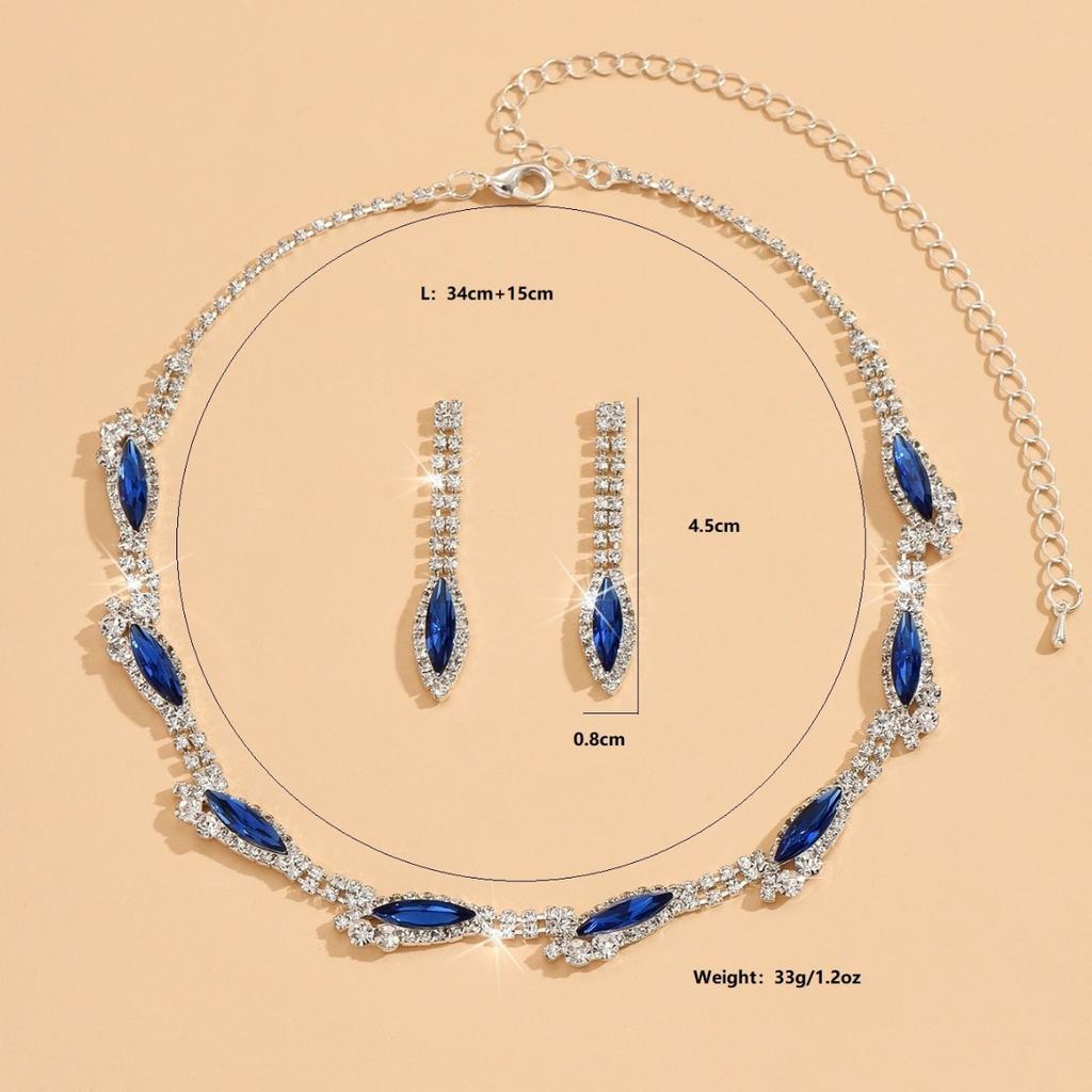 Bridal Suit Jewelry Necklace Stud Earrings Women'S Suit Wedding Evening Dress Elegant Accessories Wedding Accessories Women