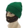 Funny Men Women Knit Bearded Hats Handmade Wig Winter Warm Ski Mask Beanie Christmas Halloween Caps