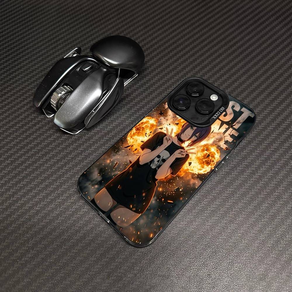 Chainsaw Man The Movie Reze Arc Phone Case Color Silver Shell For lPhone 17 16 16e 15 14 13 12 11 Pro Max Plus
