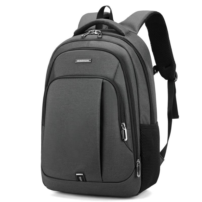 Li Shen Men s Waterproof Backpack Grey