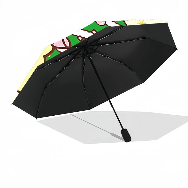 1pc Pompompurin Christmas Edition Automatic Opening/Closing Umbrella with Foldable Design and Iron Frame - Perfect Gift for Fans, Travelers, and Daily