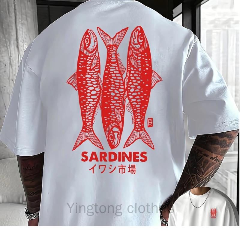 Creative Pattern Round-neck T-shirt, Pure Cotton Summer Trendy Fashion Short-sleeve Top, Casual Daily Style Top