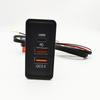Car USB Quick Charge QC3.0 Fast Phone Charger Adapter Modified Charging Interface Socket Power Switch for Golf 7 Accessories