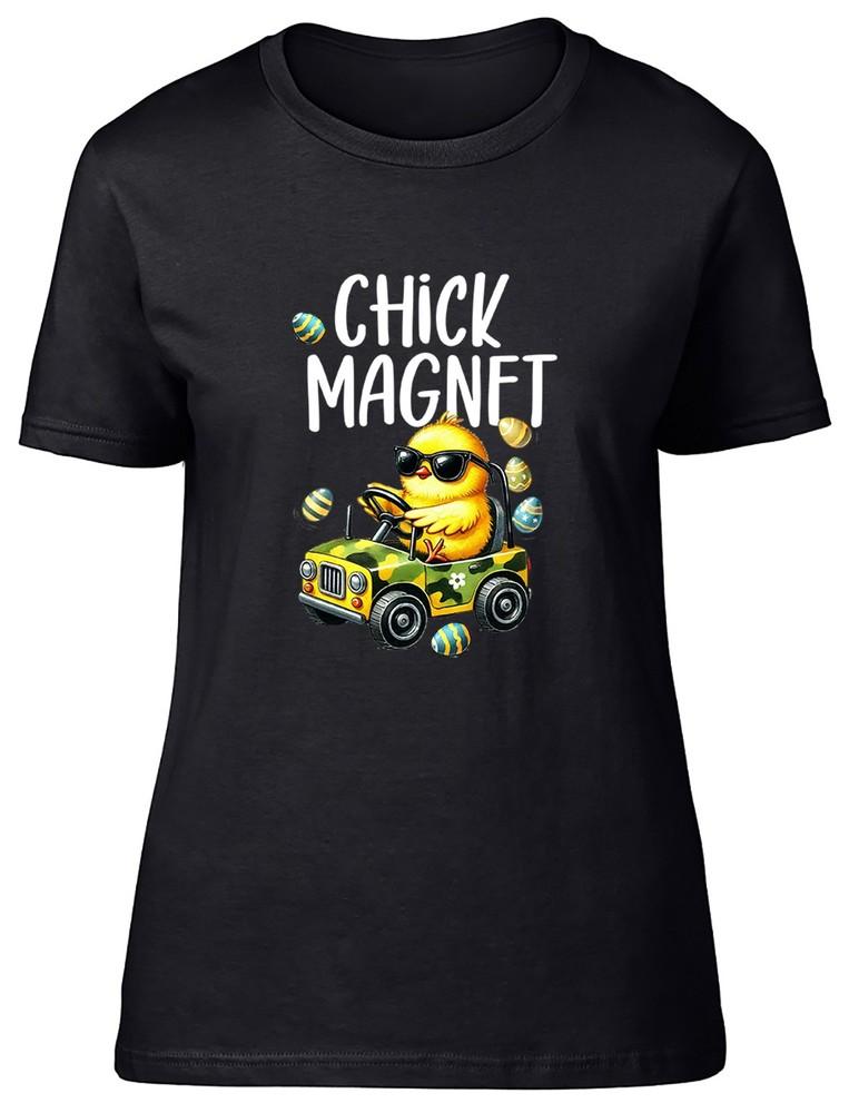 Chick Magnet Easter Egg Car Womens T-Shirt Ladies Gift Tee 4XL
